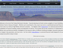 Tablet Screenshot of pralanaretirementcalculator.com